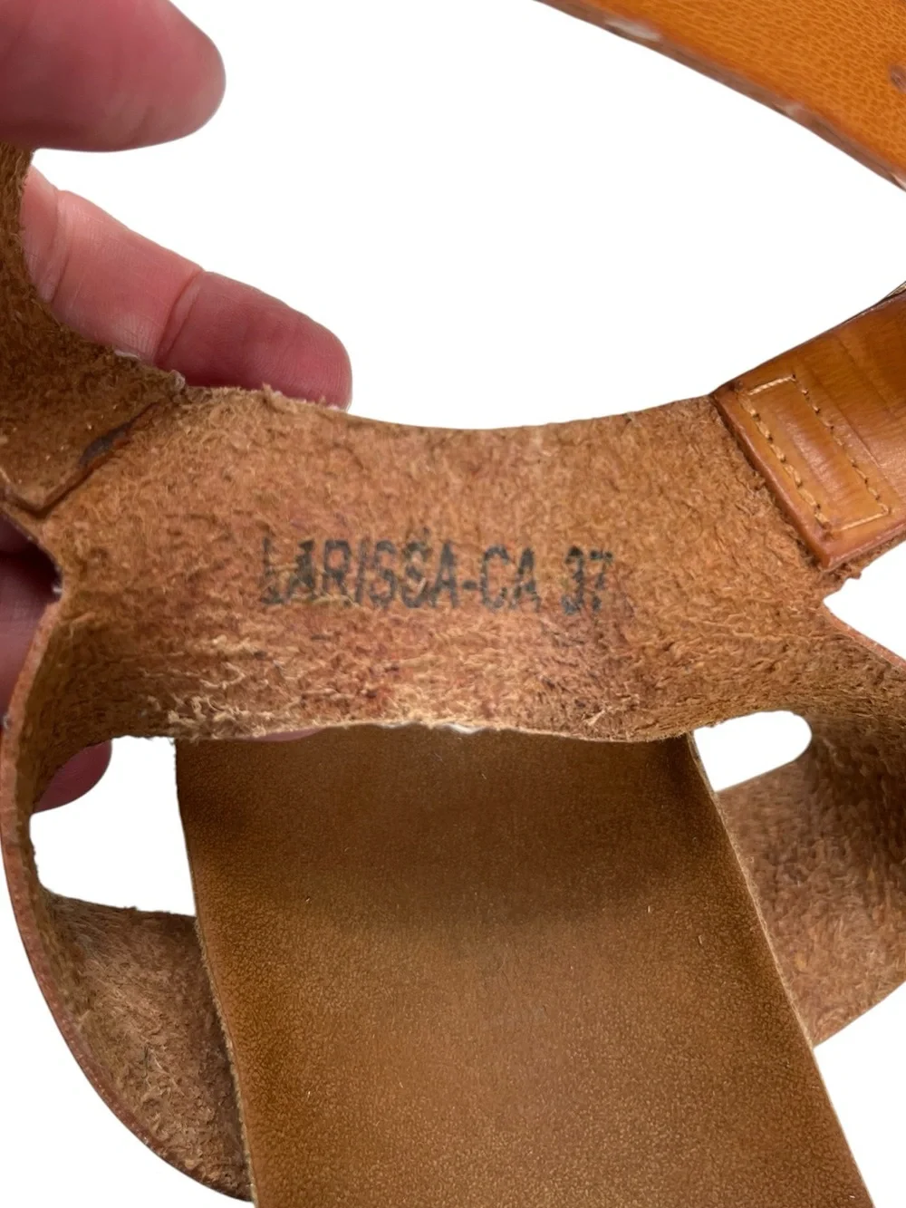Patrizia by Spring Step Larissa-CA Espadrille Platform Sandals Size EU 37 Cognac
